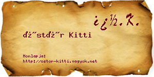 Östör Kitti névjegykártya